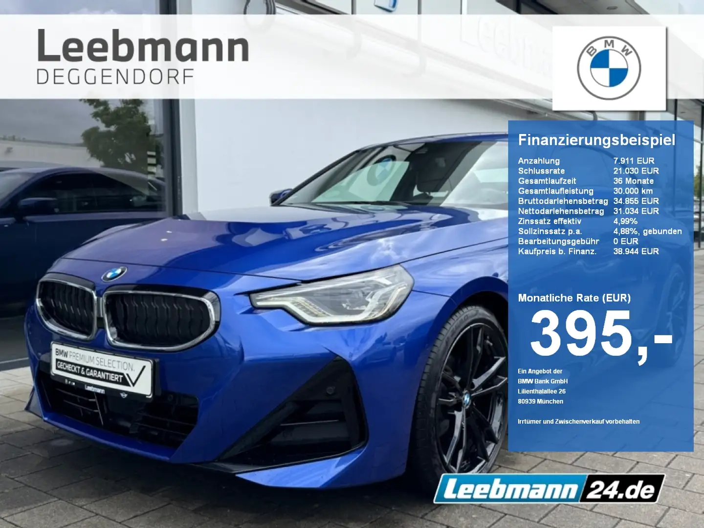 BMW 218 i Coupé M-Sportpaket HUD GARANTIE bis 06/2029 Azul - 1