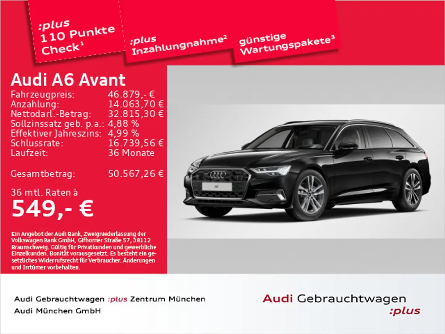 Audi A6 40 TDI qu. S tronic advanced StdHzg/B&O Schwarz - 1