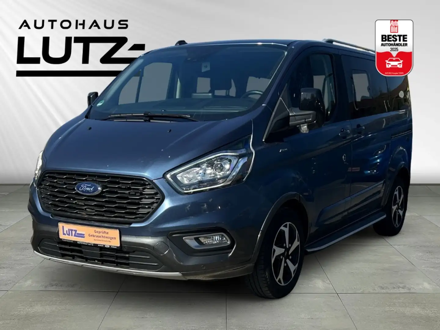 Ford Tourneo Custom Active Kombi Automatik AHK Navi Klima Wipa PDC Kam Modrá - 1