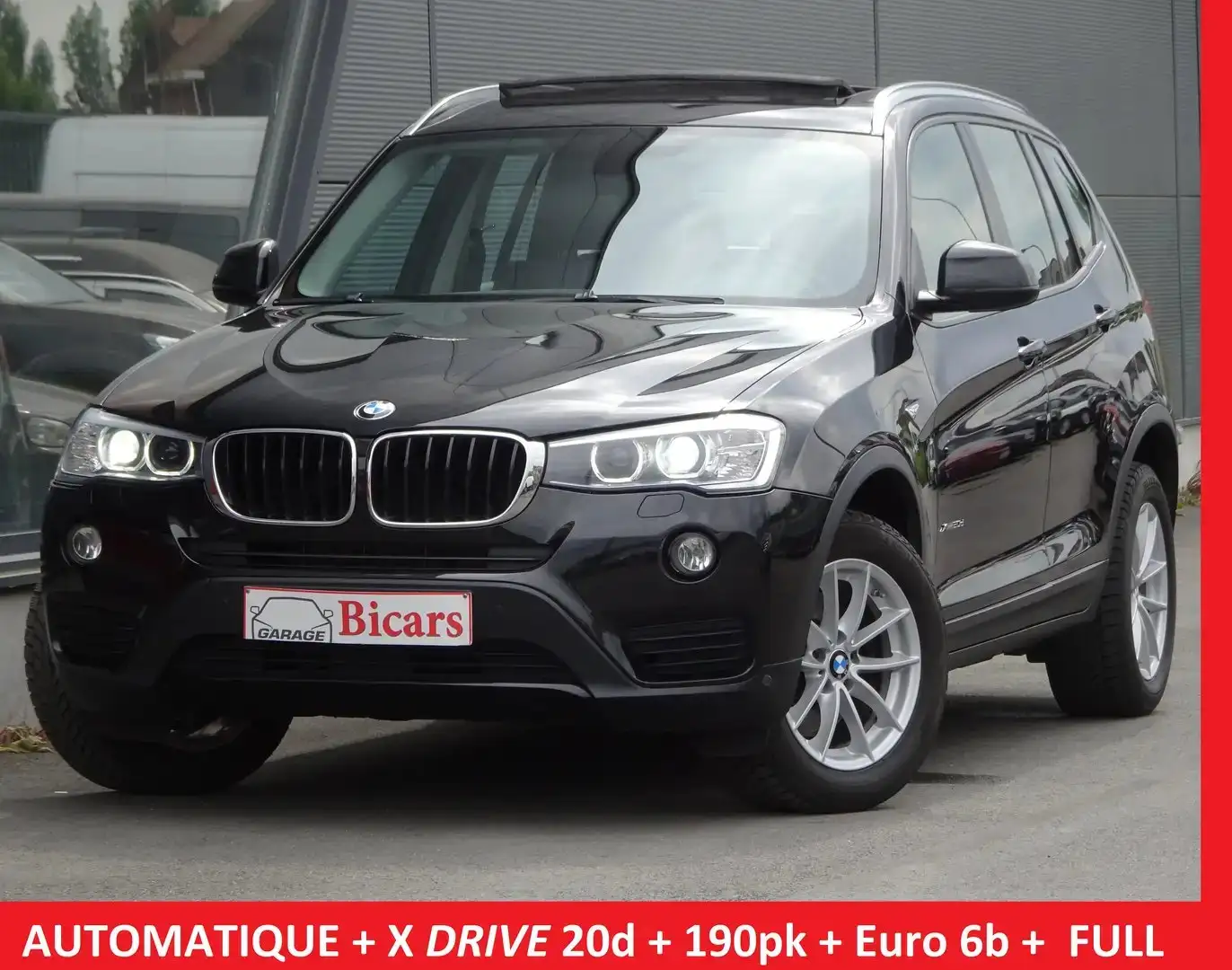 BMW X3 2.0 dA xDrive20 AUTOMAAT TOIT PANO+ XéNON+ CUIR Noir - 1