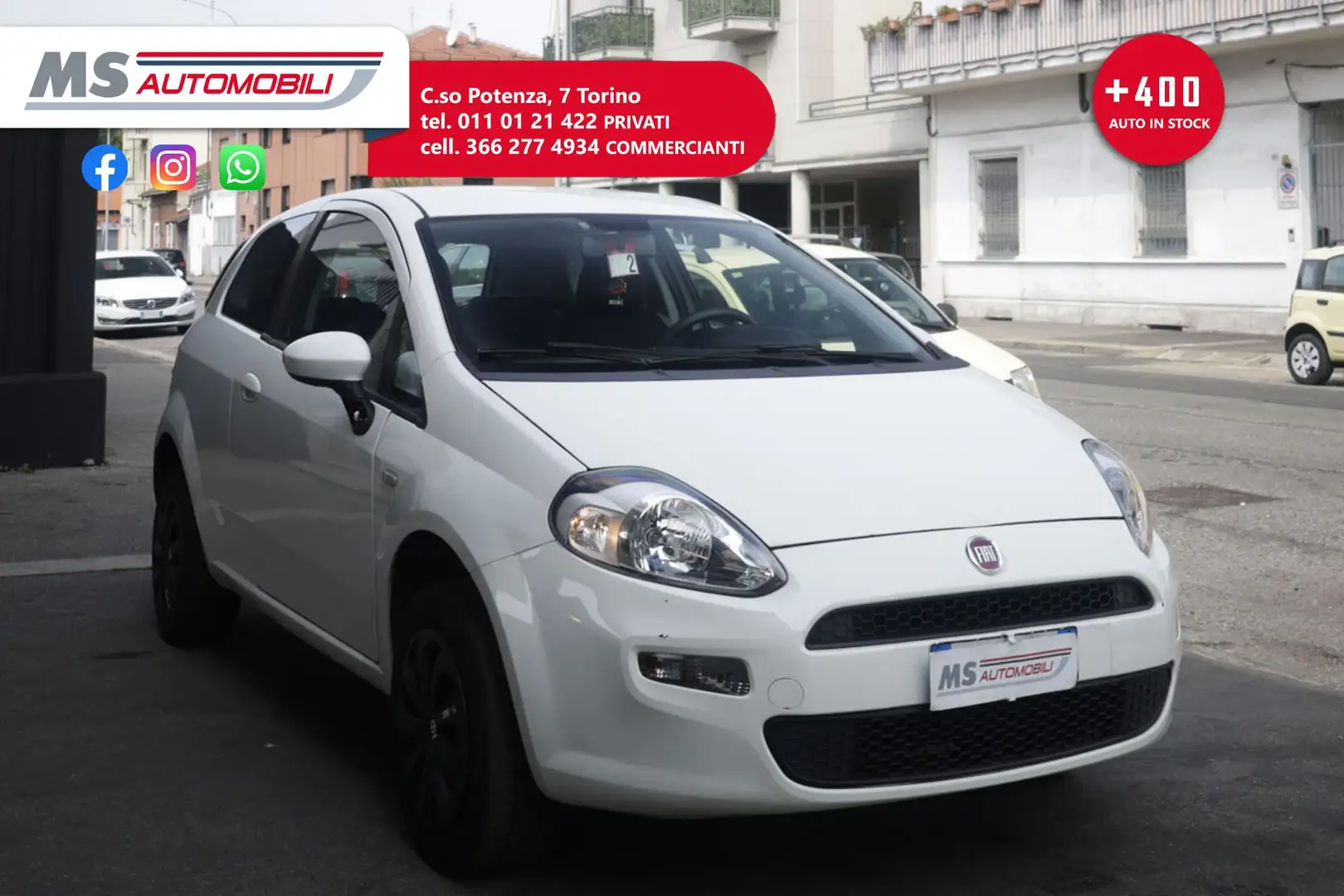 Fiat Punto Evo FIAT Punto 1.4 8V 3 porte Natural Power Easy 57KW Unicoproprietario Weiß - 1
