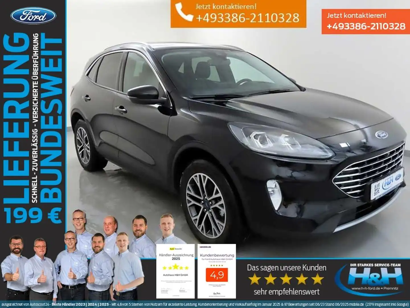Ford Kuga 2.5 Plug-in-Hybrid Titanium X iACC+AHK+B&O Schwarz - 1