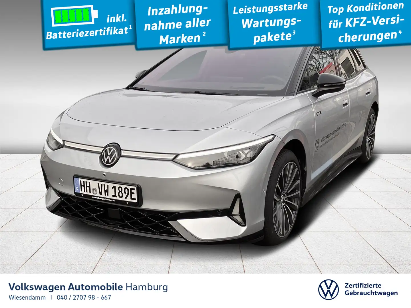 Volkswagen ID.7 GTX Tourer 4MOTION 250 kW (340 PS) 86 kWh 1 Argent - 1