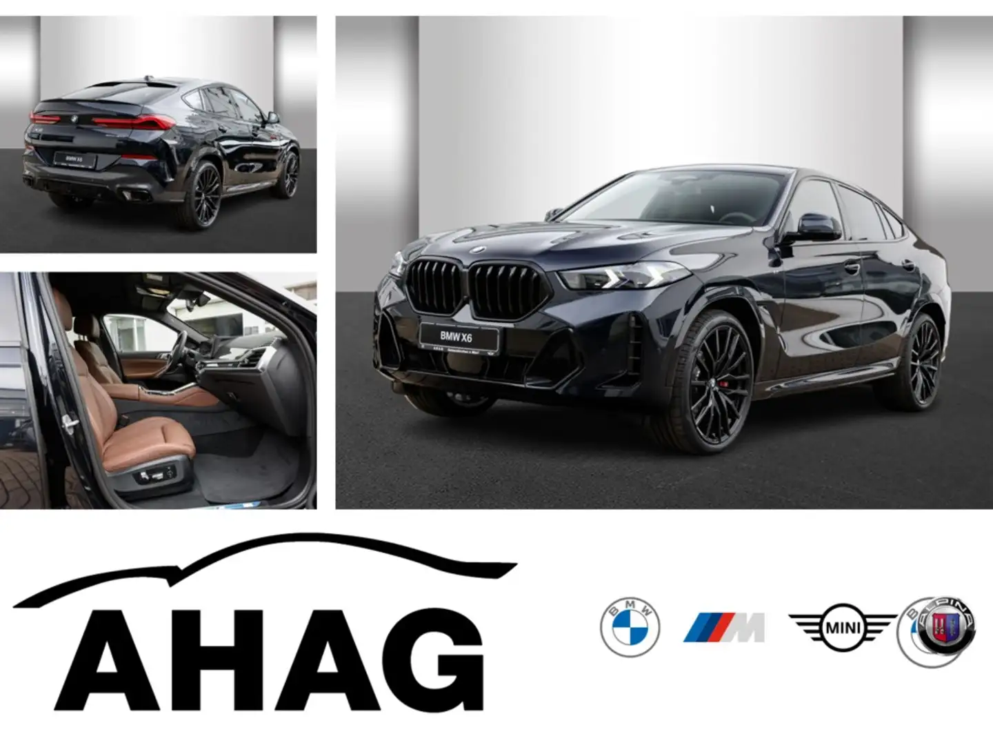 BMW X6 xDrive40d M Sport Navi Leder Tempom.aktiv Panorama Zwart - 1