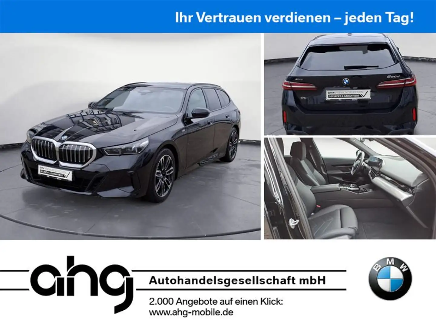 BMW 520 d xDrive Touring Navi Bluetooth PDC MP3 Schn. Schwarz - 1