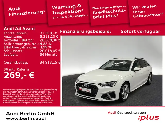 Audi A4 S line 40 TDI qu.S tr. LED NAVI PDC