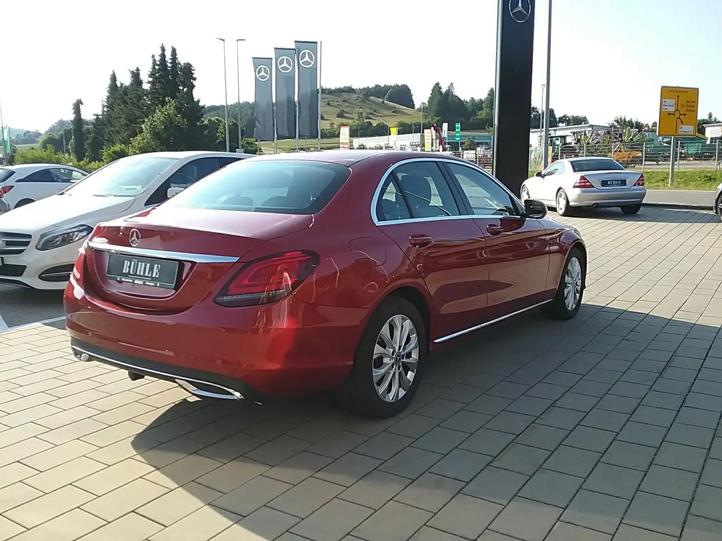 Mercedes-Benz C 200 D EXCLUSIVE LIMO AUTOMATIK+AHK+KAMERA+LED+NAVI+ Rojo - 2