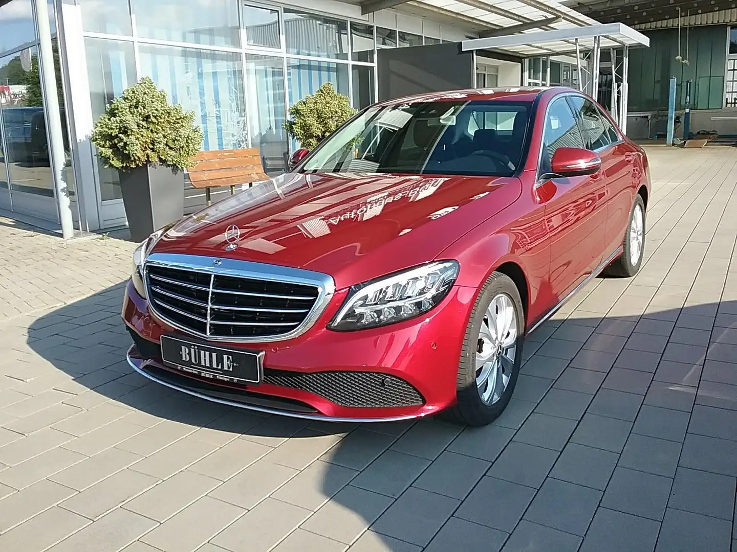 Mercedes-Benz C 200 D EXCLUSIVE LIMO AUTOMATIK+AHK+KAMERA+LED+NAVI+ Rojo - 1