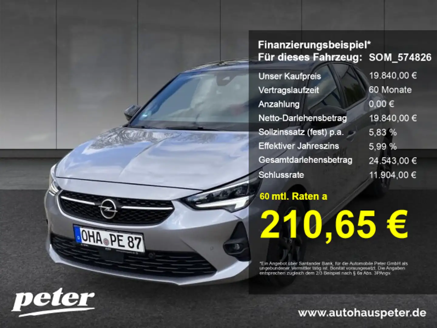 Opel Corsa Corsa F 1.2 GS Klimaautomatik Keyless LED EPH RFK  Grau - 1