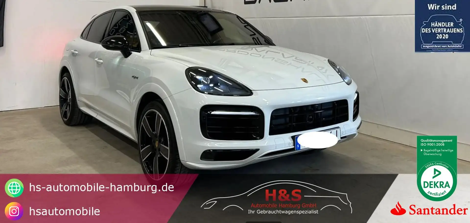 Porsche Cayenne Coupe E-Hybrid 22ZOLL*ACC+AHK Weiß - 1