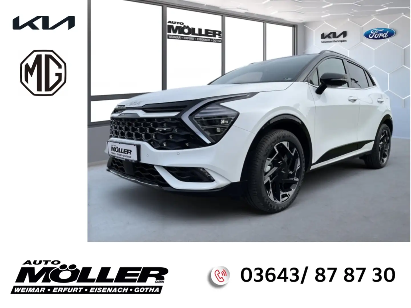Kia Sportage GT-Line 1.6T DCT Drive Sound Leder 360° Totwinkel Blanc - 1