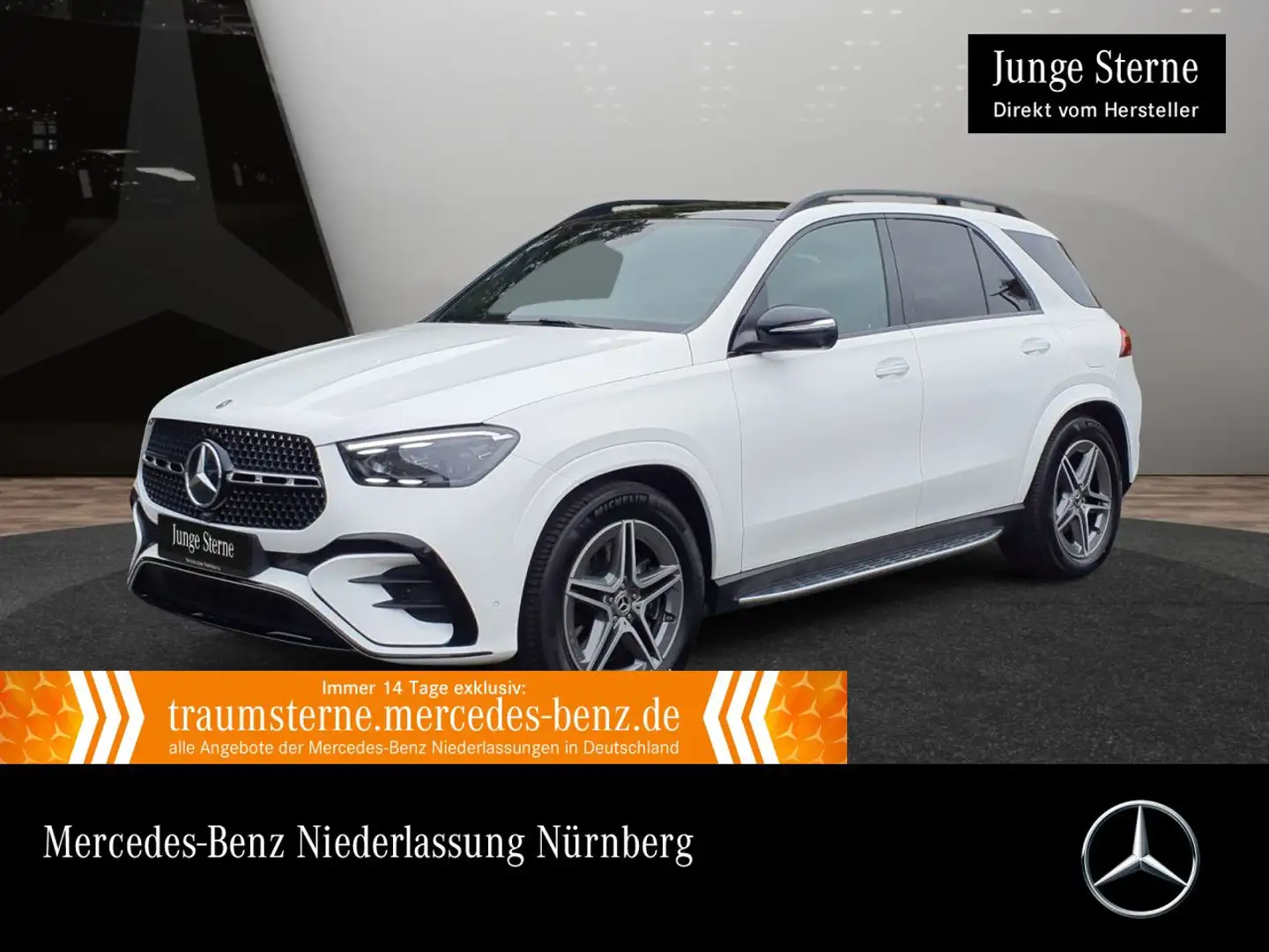 Mercedes-Benz GLE 350 de 4M AMG+NIGHT+PANO+360+AHK+MULTIBEAM+20" Weiß - 1