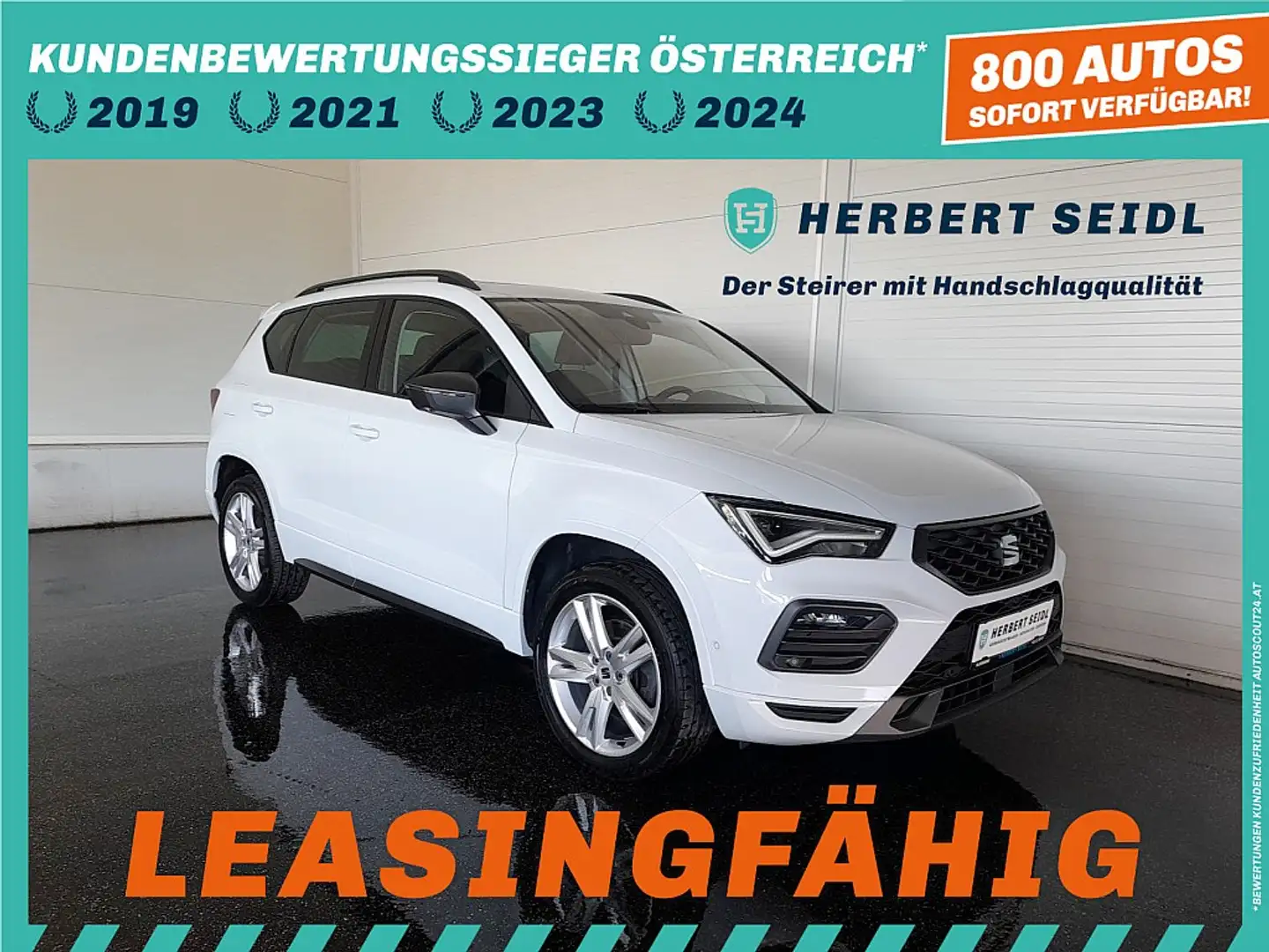 SEAT Ateca FR-LINE 2,0 TDI DSG *SKY / 18 ZOLL / VOLL-LED /... Weiß - 1