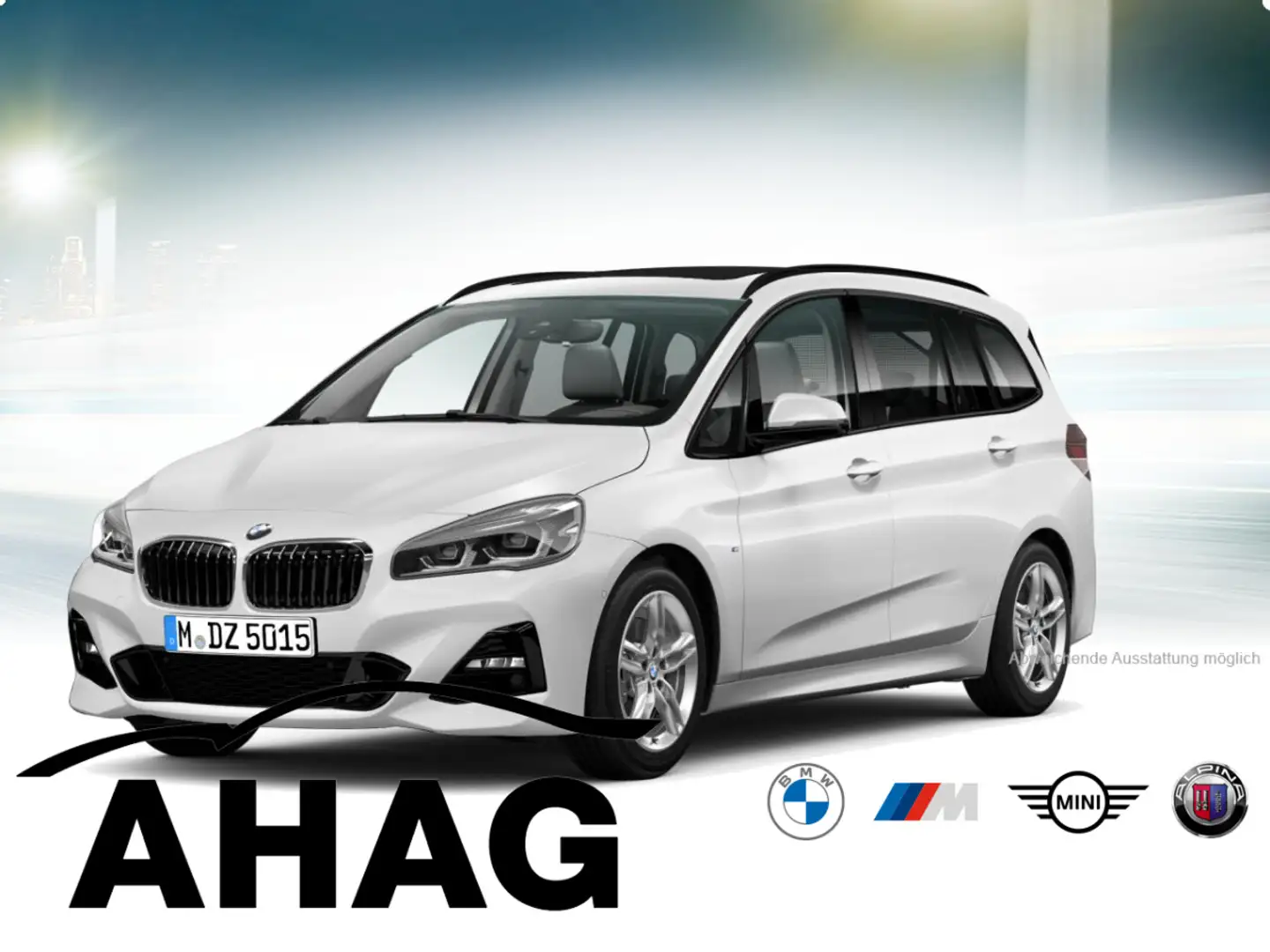 BMW 218 i Gran Tourer M Sport EDC Panorama Klimaaut. Weiß - 2
