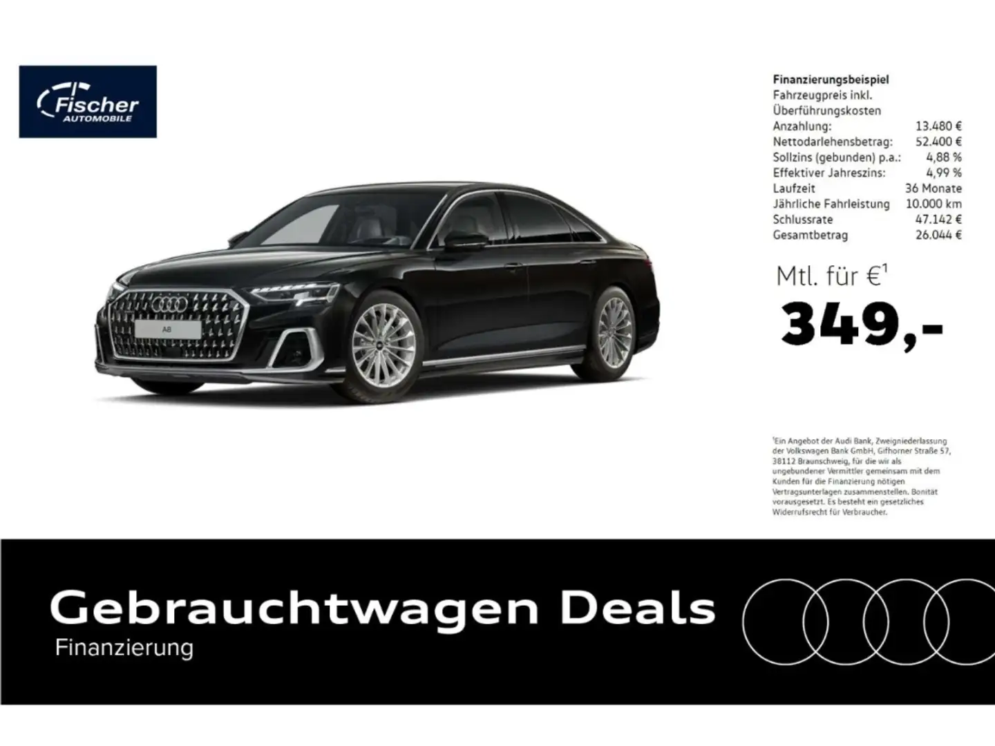 Audi A8 50 TDI quattro P-Dach/SthZ/HUD/B&O/19'' Negro - 1
