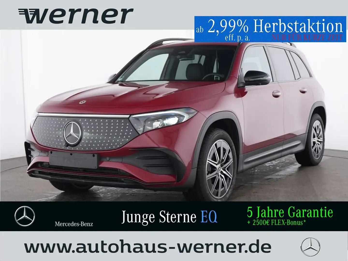 Mercedes-Benz EQB 300 4M AMG-ADV+NIGHT MEMOR FAP AHK 360°SOUND Rosso - 1
