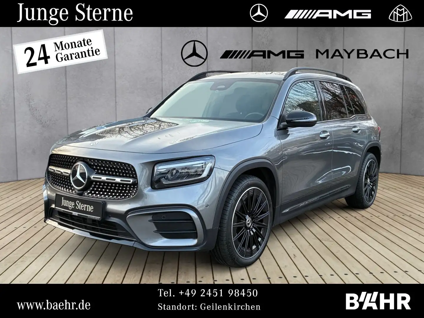 Mercedes-Benz GLB 200 GLB 200 d 4M AMG+Night/MBUX/LED/Pano/AHK/LMR20" Grau - 1