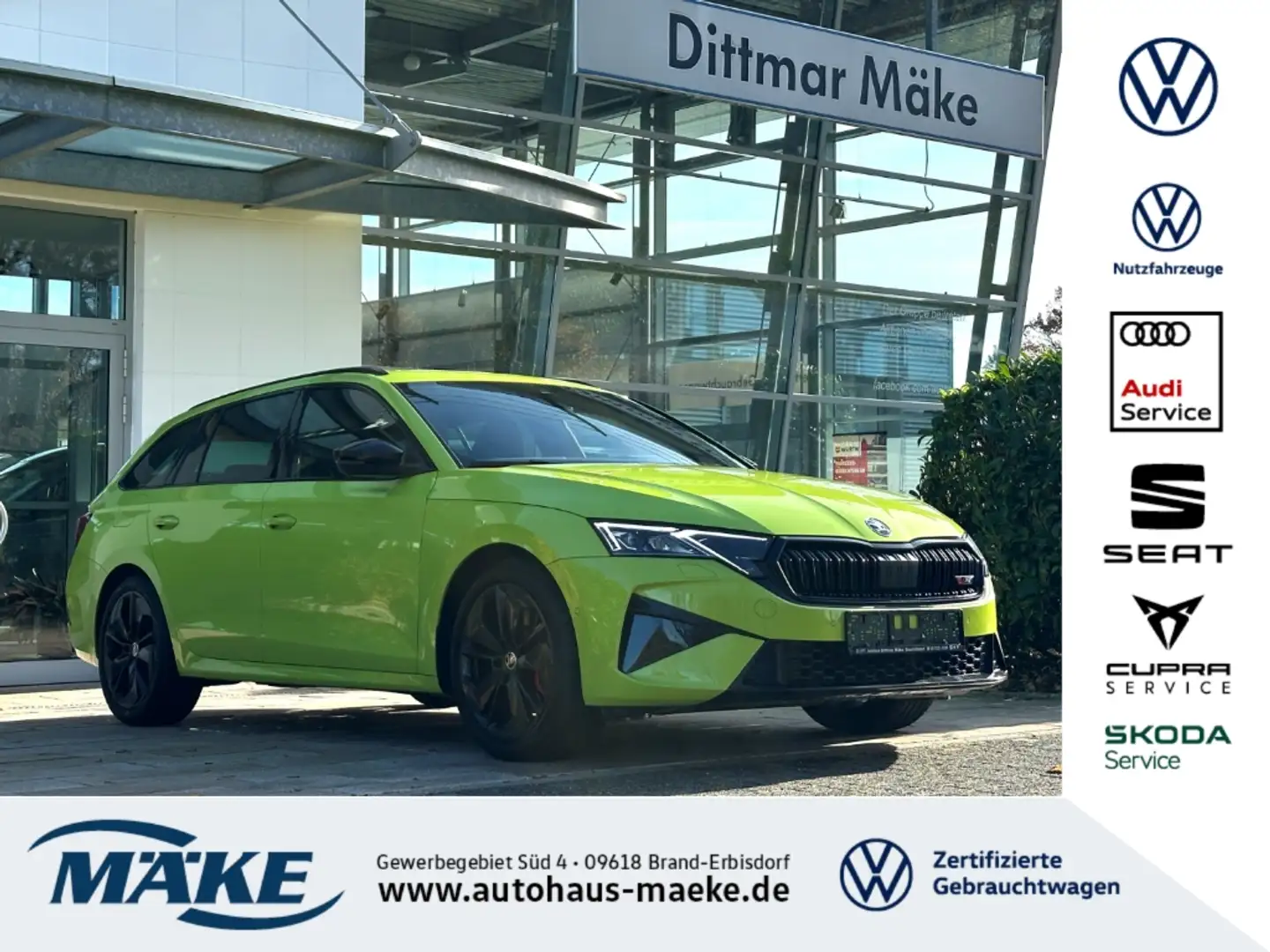 Skoda Octavia Combi RS 2.0 TSI DSG Facelift V-AHZV LED Grün - 1