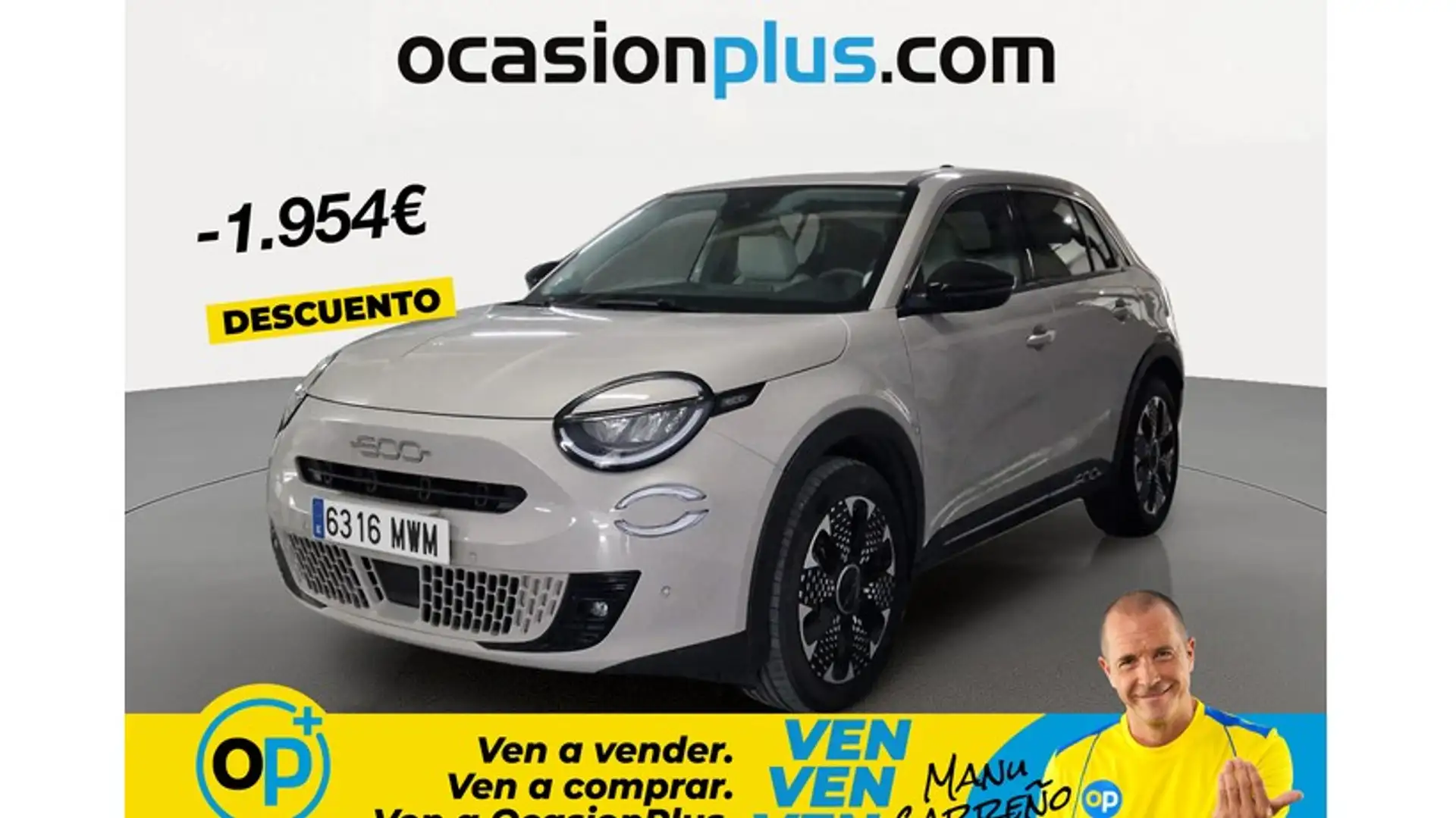 Fiat 600 1.2 MHEV La prima DDCT 74kW Beige - 1