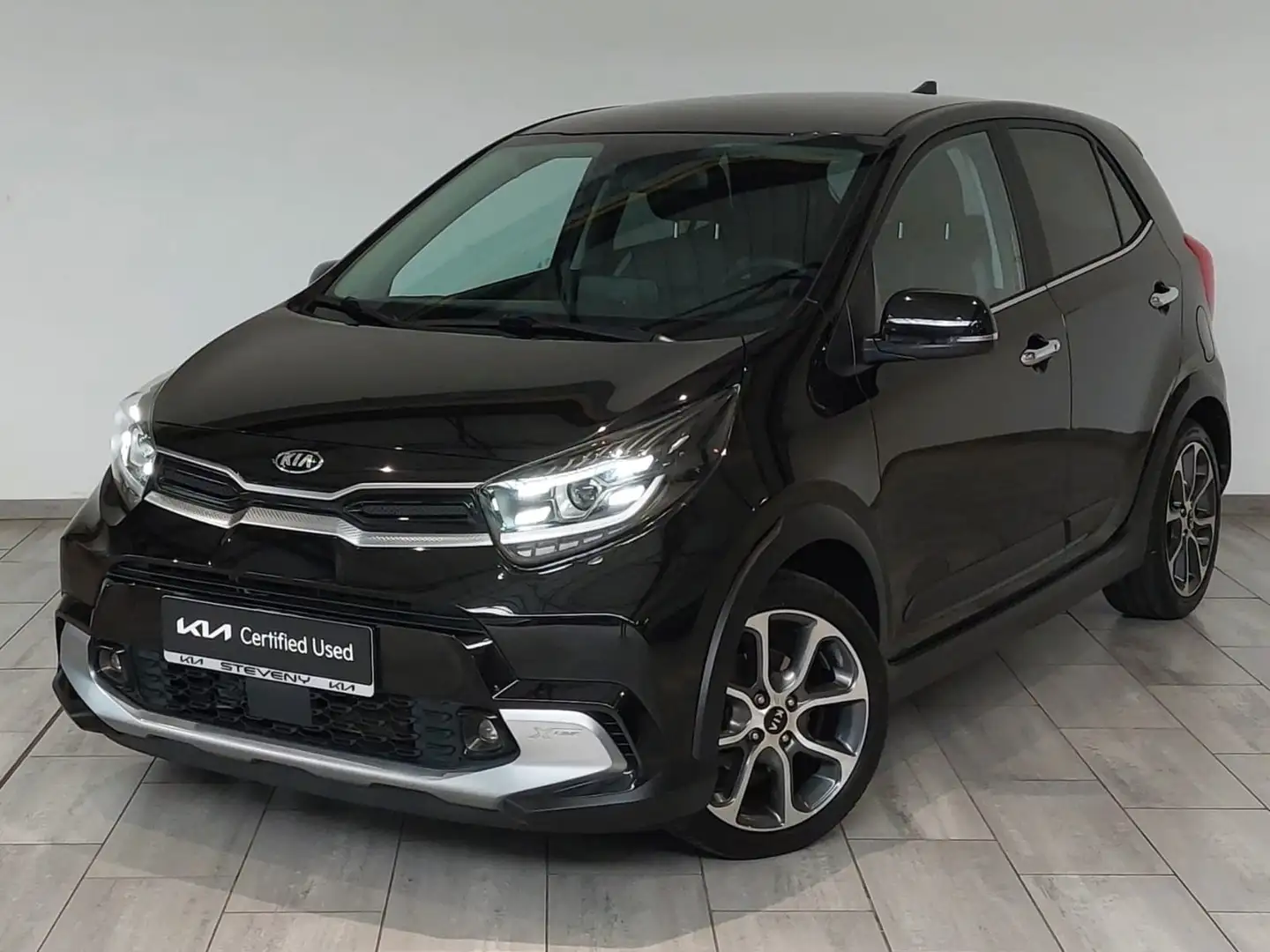 Kia Picanto X LINE 1.0 T-GDi 100CV ISG *GPS*CLIM*CUIR*CRUISE* Noir - 1