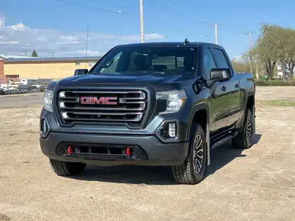 Gray 2021 GMC Sierra 1500 AT4 Crew Cab 4WD Pickup Truck Four-Wheel Drive Automatic