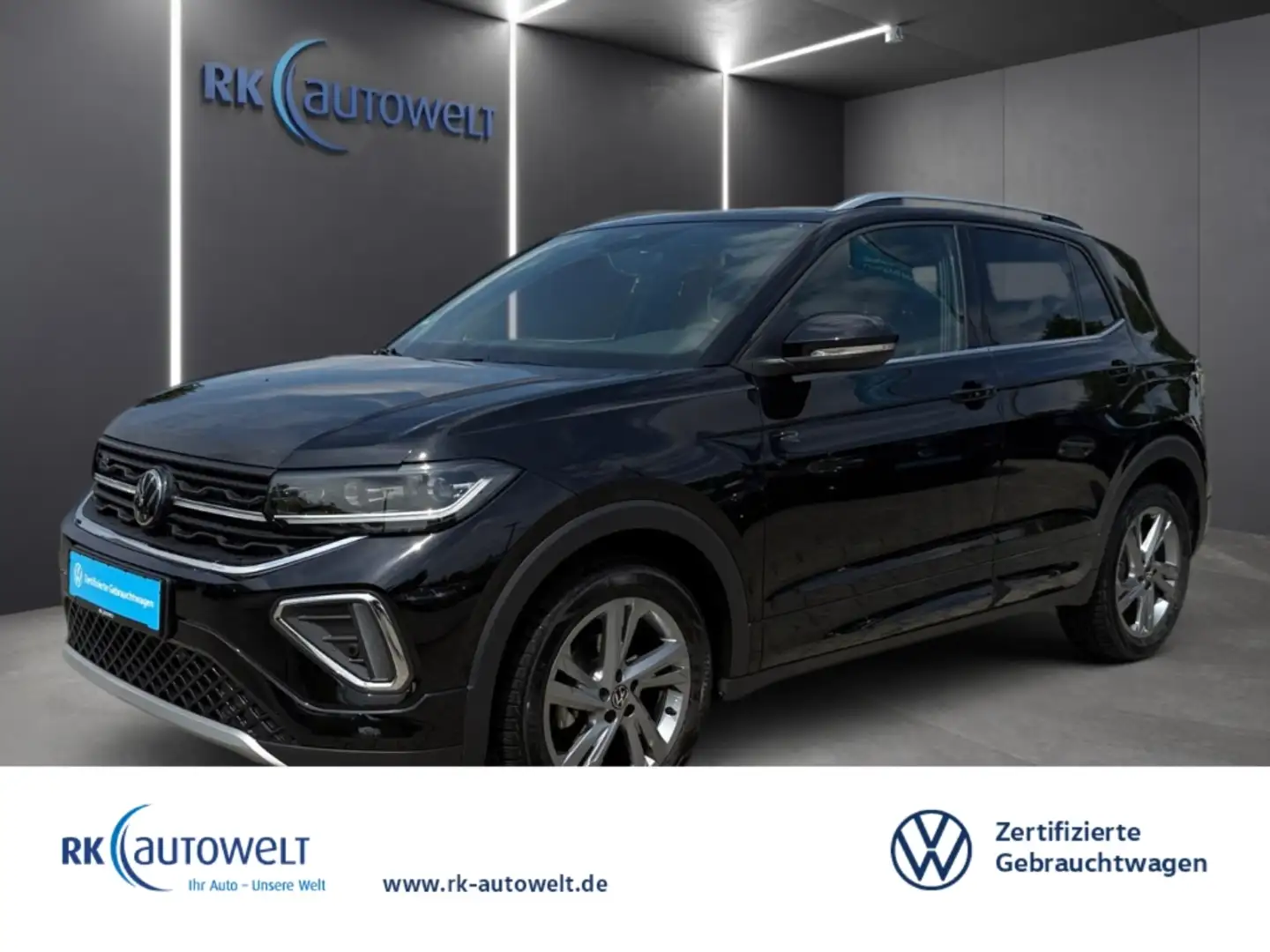Volkswagen T-Cross R-Line 1.5 TSI AHK-abnehmbar Navi Apple CarPlay Schwarz - 1