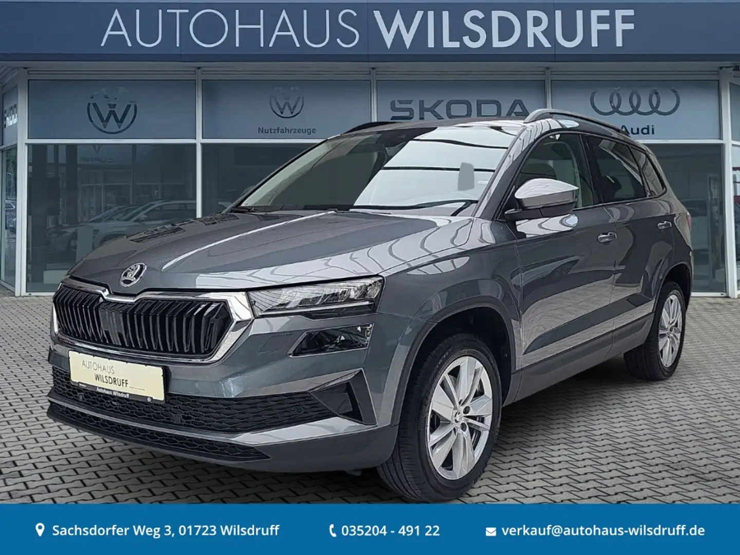 Skoda Karoq 1.5 TSi Selection Varioflex SIDE ACC RFK Grijs - 1