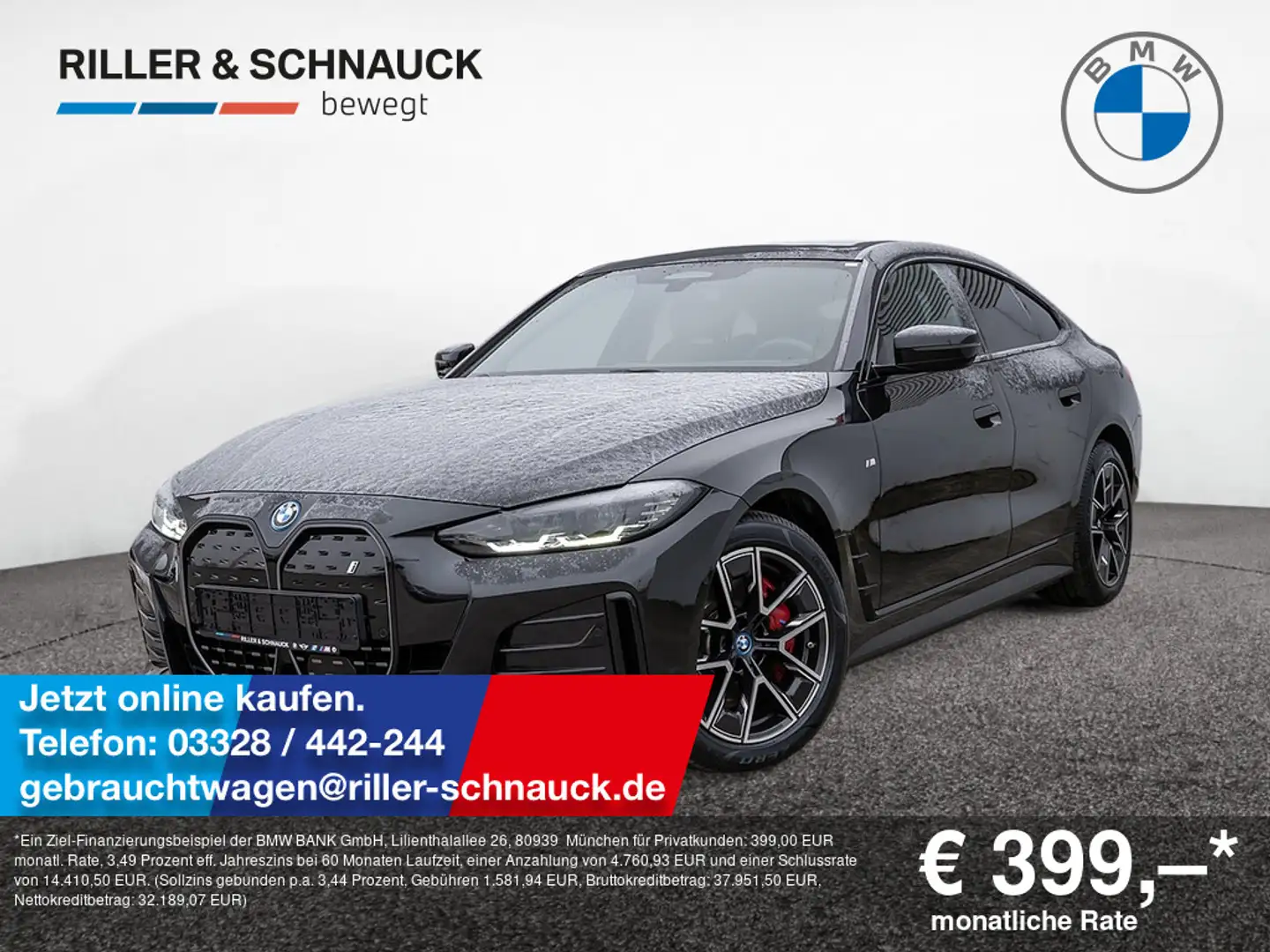 BMW i4 Gran Coupe 35 eDrive M-Sport LED+ACC+KAM+K Schwarz - 1