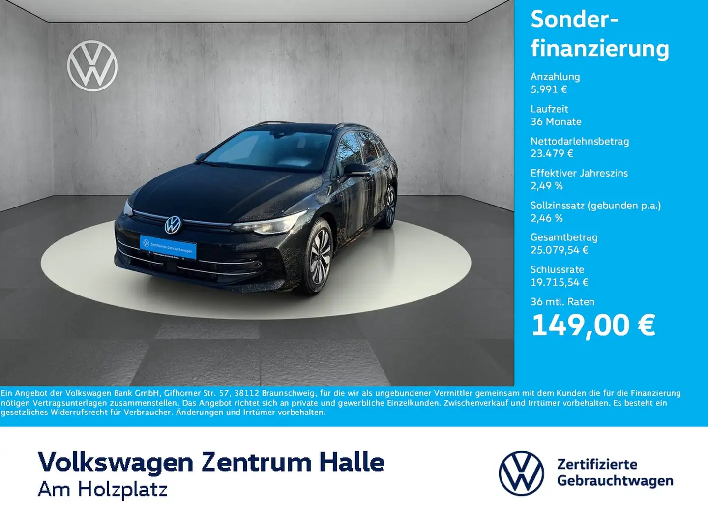 Volkswagen Golf Variant VIII 1,5 l eTSI OPF Goal DSG Schwarz - 1