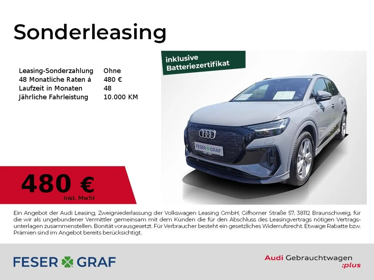 Audi Q4 e-tron 45 qu. S line Ext. Matrix Navi RüKa Grau - 1