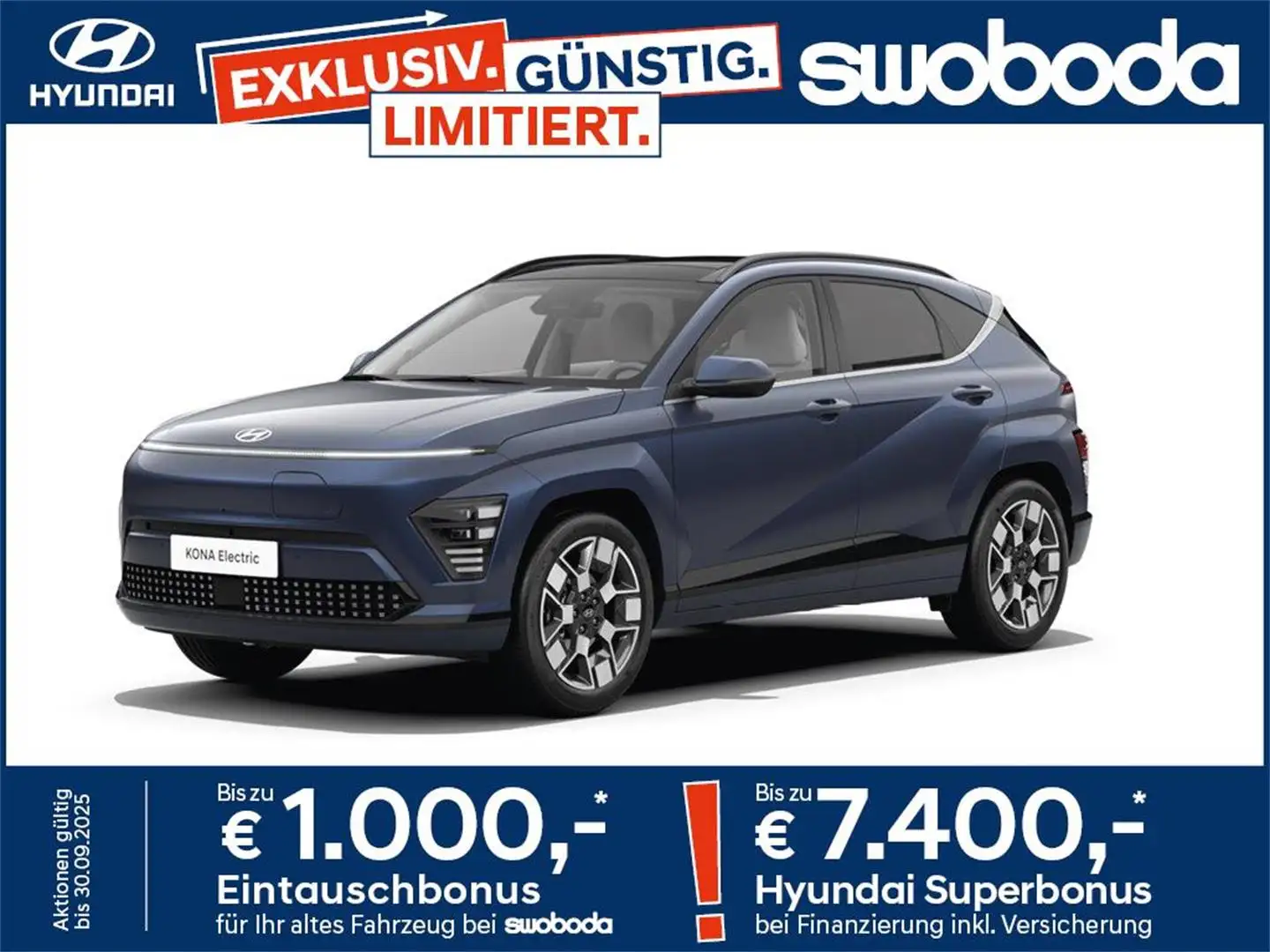 Hyundai KONA EV Smart Line 48,4 kWh k5es1-OP7 Bleu - 1