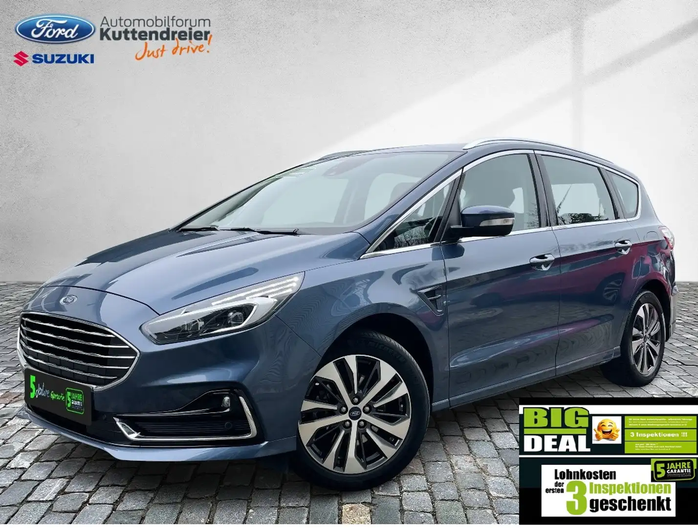 Ford S-Max Titanium Leder Navi Kamera AHK Voll-LED SHZ Blau - 2
