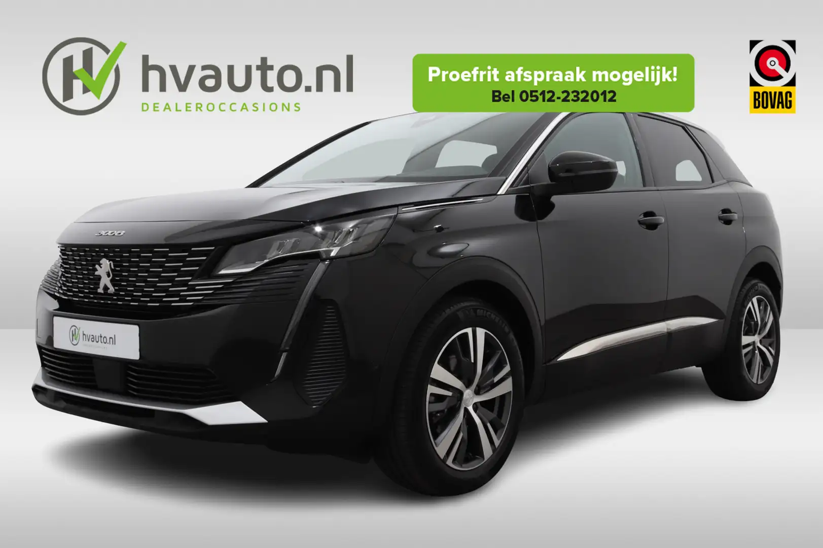 Peugeot 3008 1.2 PURETECH 130PK ALLURE EAT8 | Elektrische achte Zwart - 1