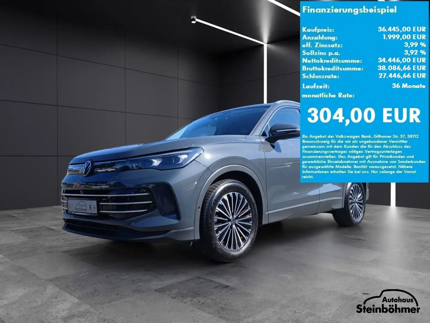Volkswagen Tiguan Elegance 1.5eTSI DSG IQ.Light NAV AHK Navi Grigio - 2