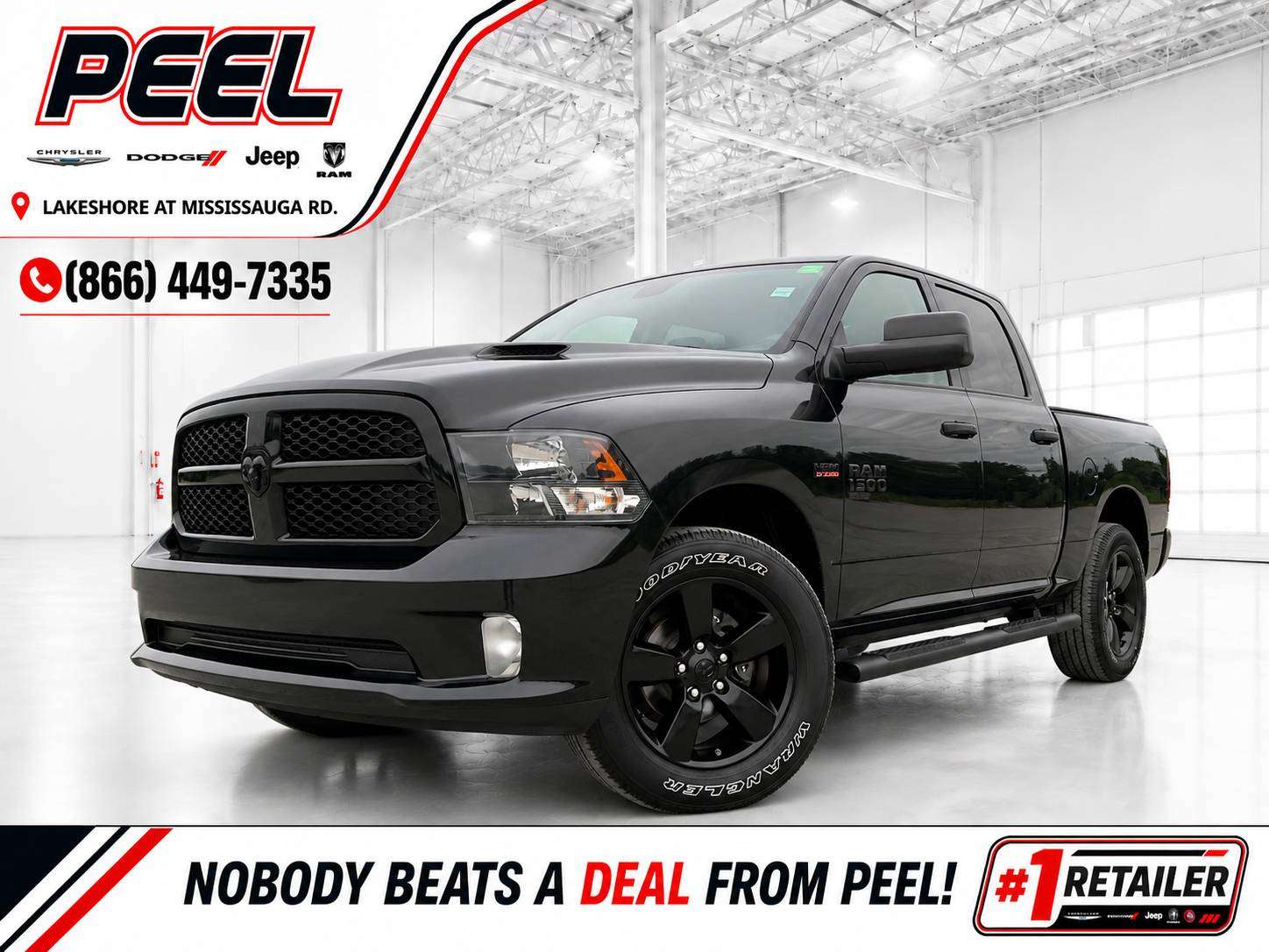 Black 2022 RAM 1500 Pickup Truck Four-Wheel Drive Automatic