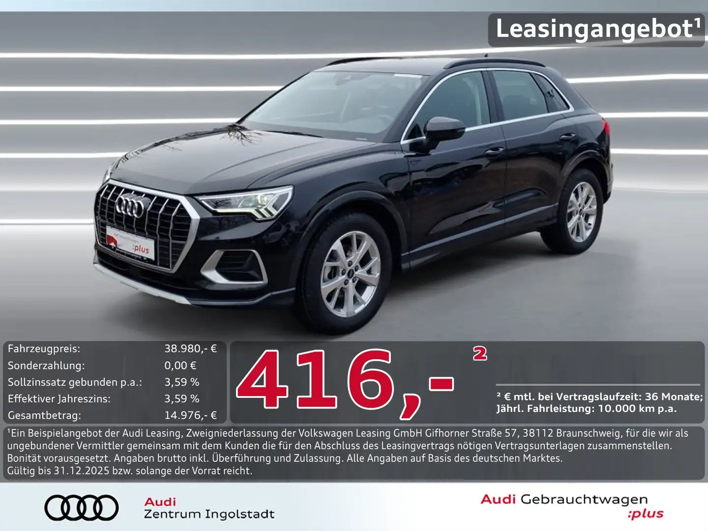 Audi Q3 35 TFSI NAVI+ LED 18" KAM. ACC advanced Schwarz - 1