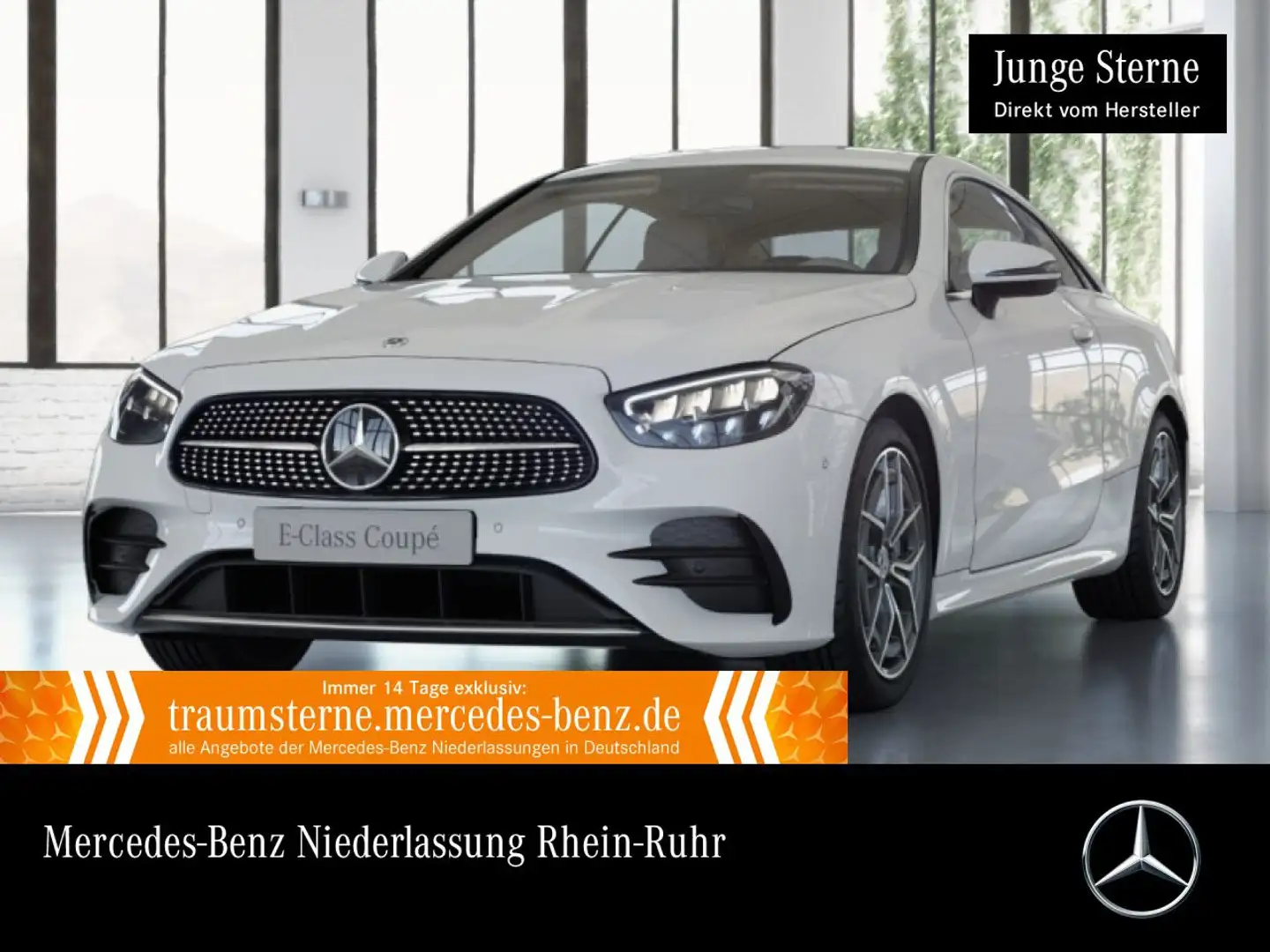 Mercedes-Benz E 450 Coupé 4M AMG+LED+BURMESTER+KAMERA+19"+9G Weiß - 1