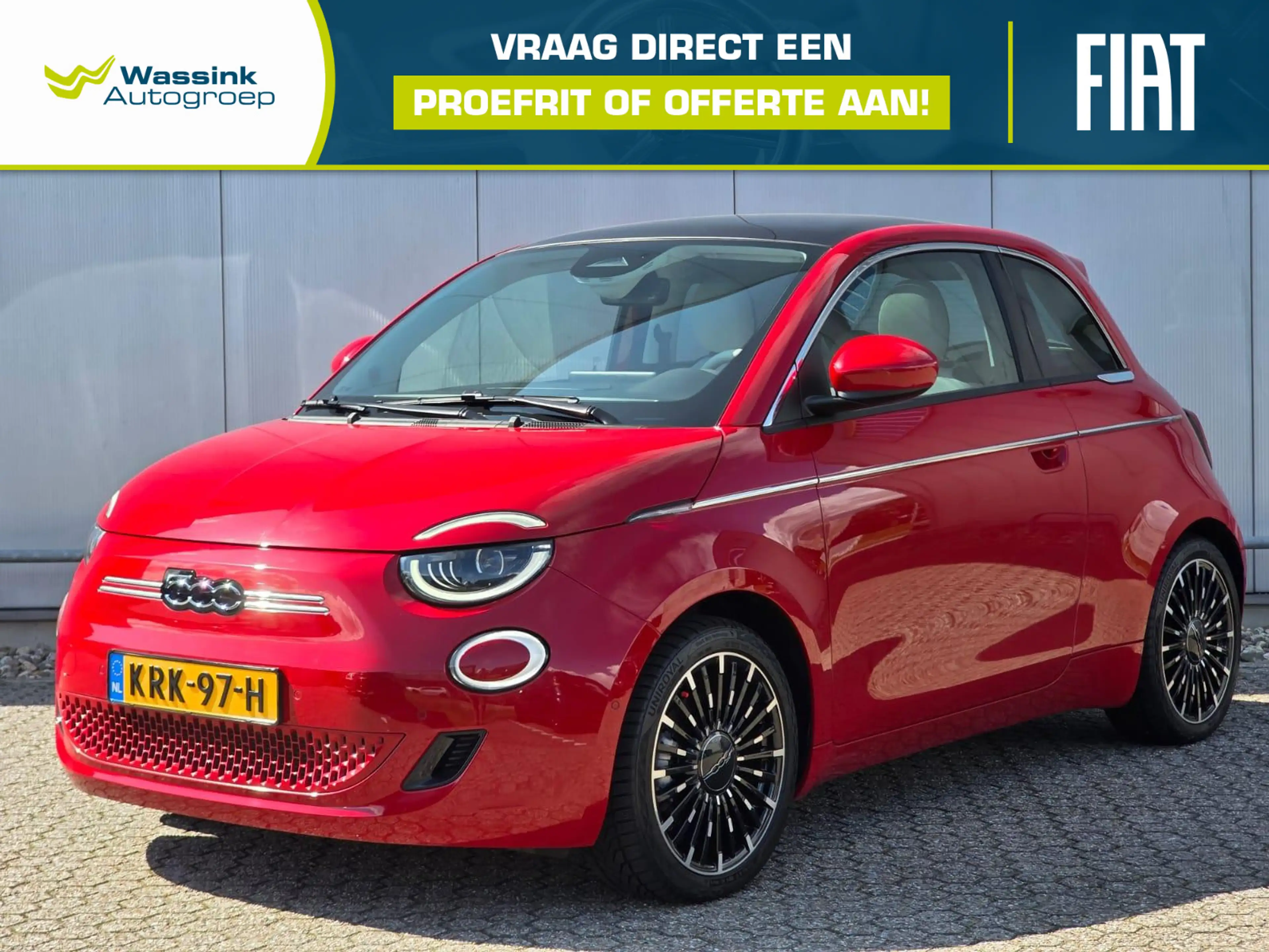 Fiat 500 La Prima 42 kWh Navigatie | Lederen bekleding | SO