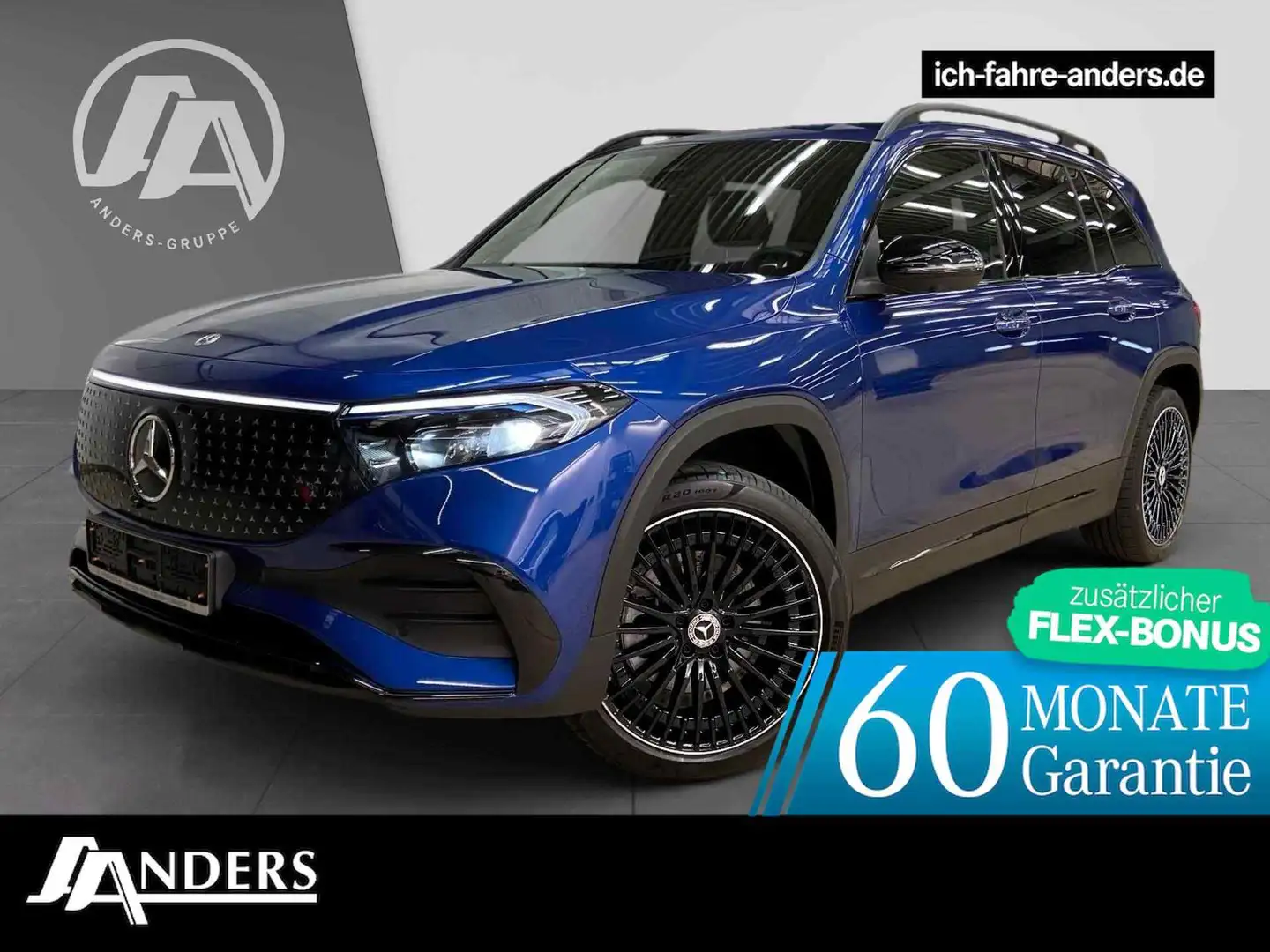 Mercedes-Benz EQB 300 4M AMG PREMIUM+Distr+AHK+Burm+Key+HUD+36 Bleu - 1