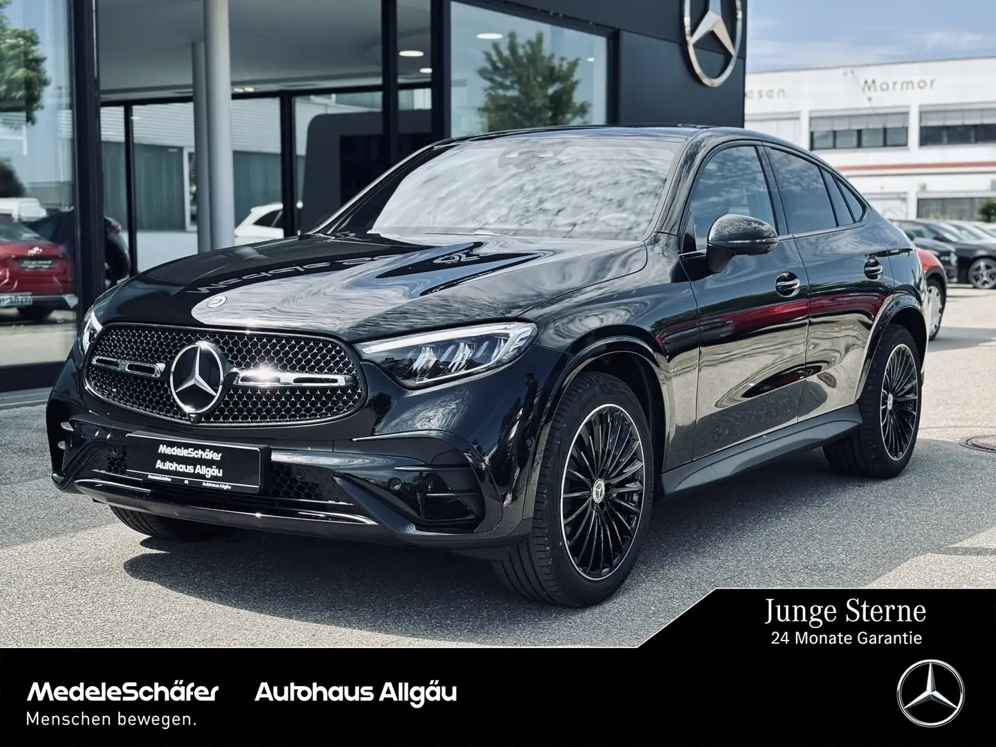 Mercedes-Benz GLC 300 GLC 300 d 4M Coupé AMG Night Distr AHK Pano Burm Schwarz - 1