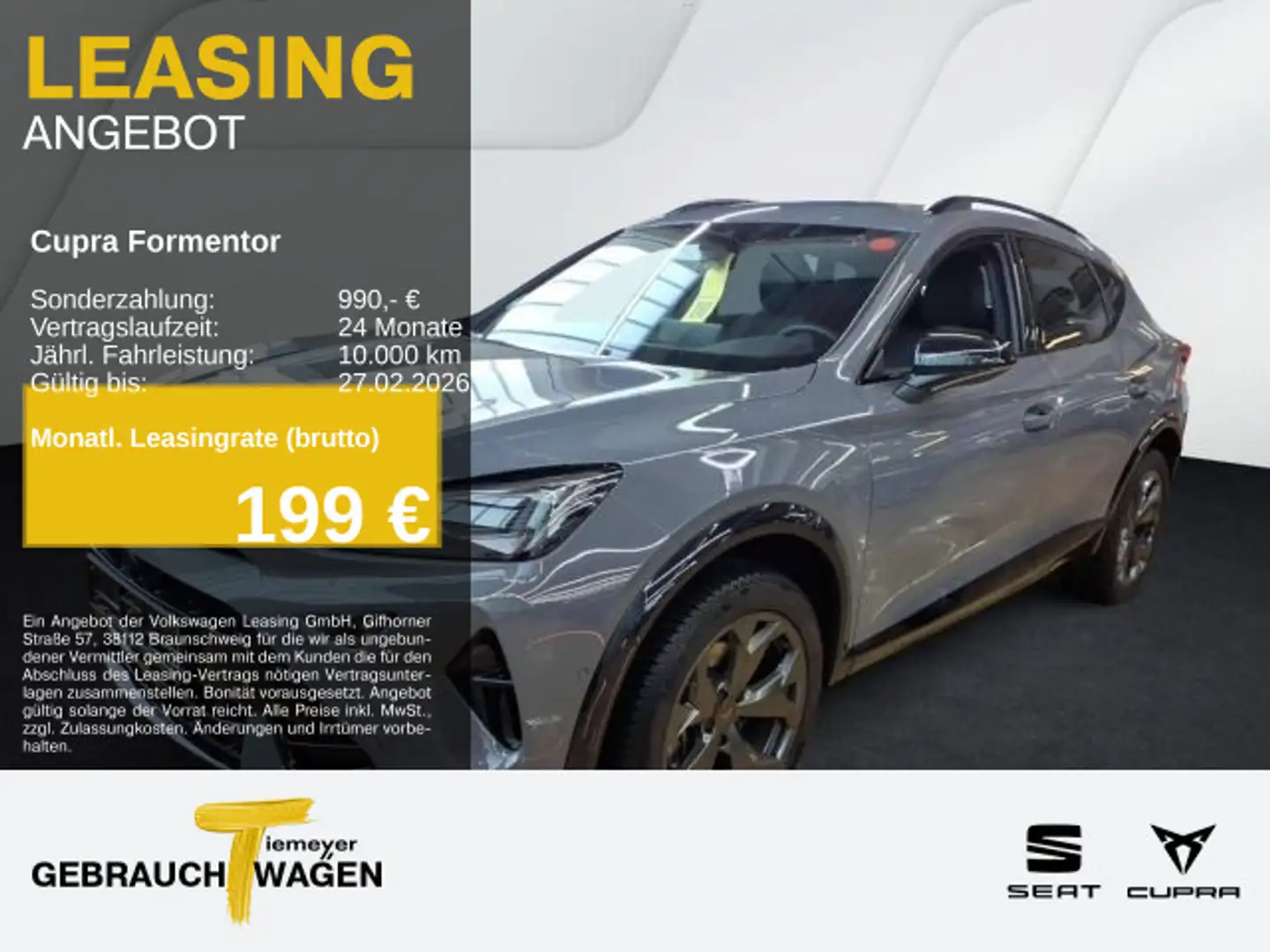 CUPRA Formentor 1.5 eTSI DSG SIDE-ASSIST SUPERSPORT 36 Grau - 1