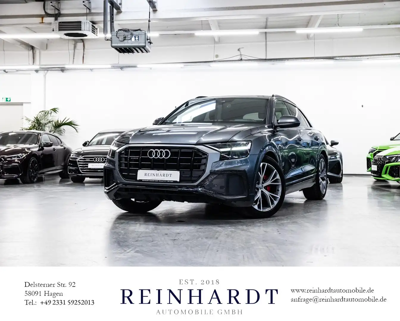 Audi Q8 50TDi S LINE 21Z./AHK/NIGHT/HuD/AIR-SUS/SIDE Grau - 1