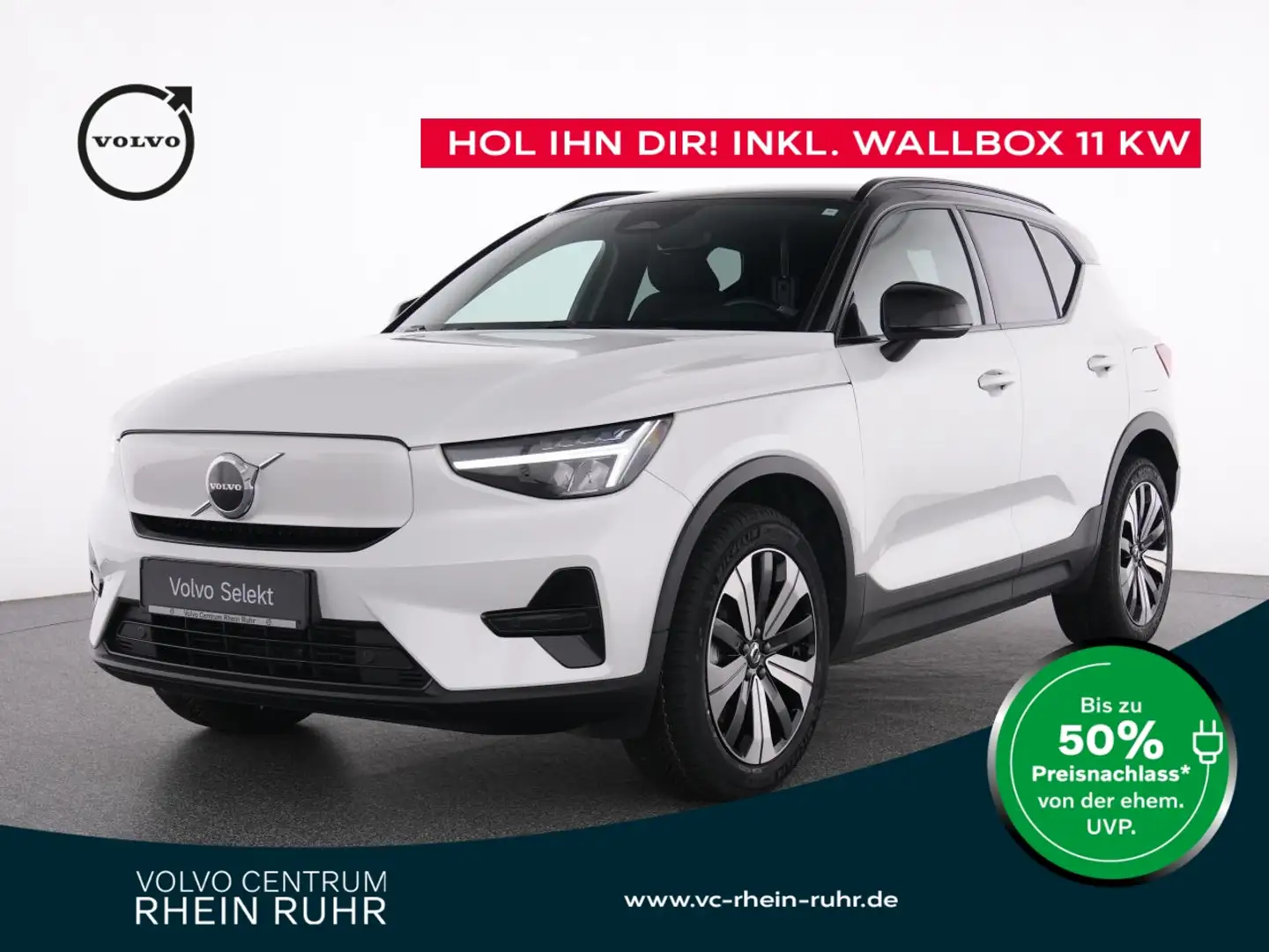 Volvo XC40 PURE ELECTRIC CORE STANDHZ+KAMERA+MET+LM19+ Weiß - 1