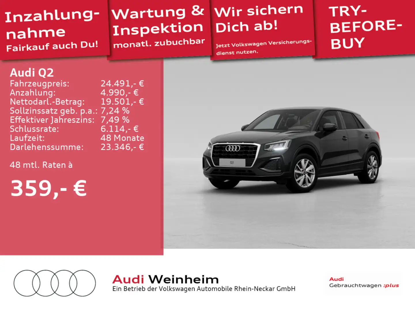 Audi Q2 35 TFSI LED S-tronic Kamera Navi uvm Zwart - 1