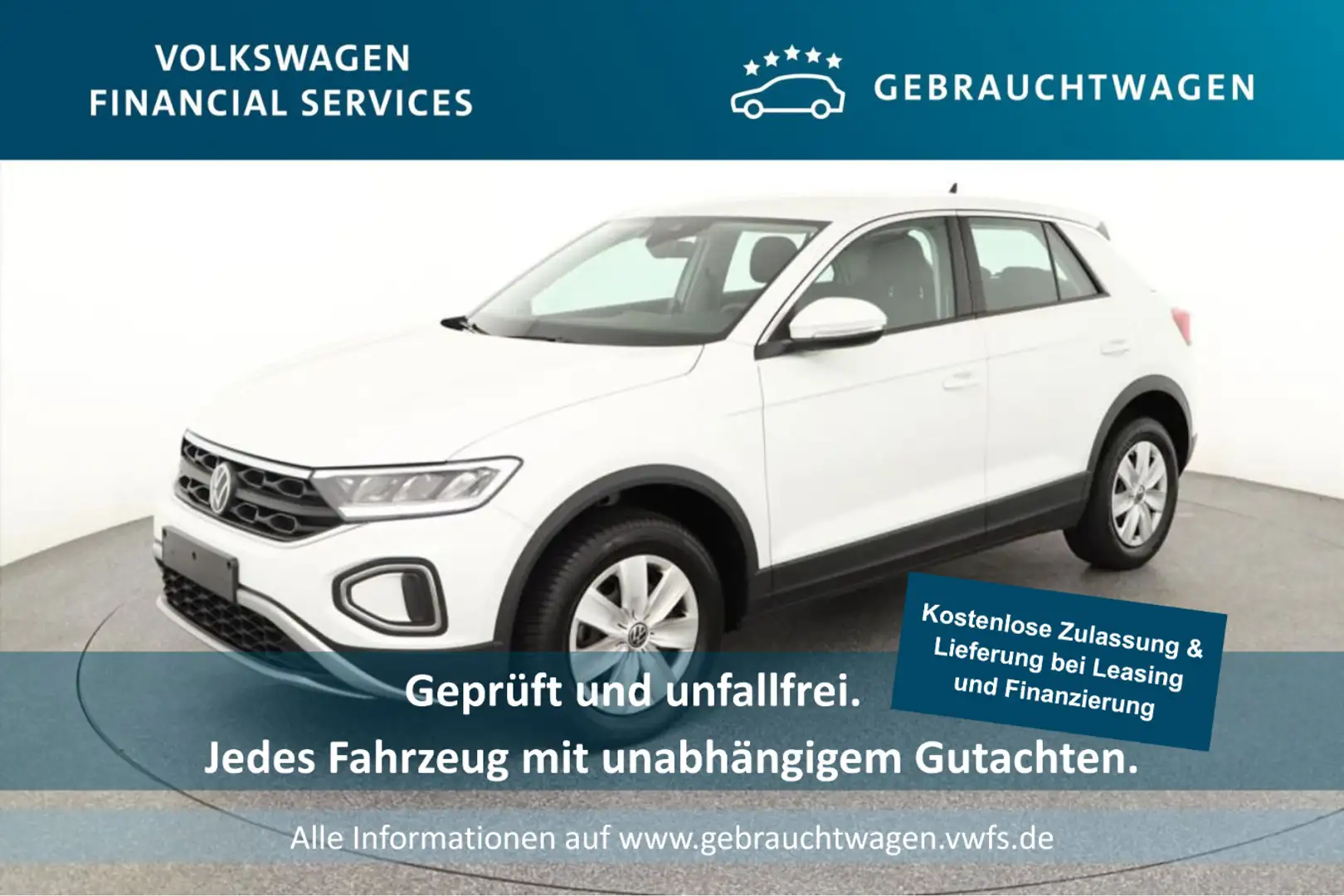 Volkswagen T-Roc 1.0 TSI Klima Blanc - 1