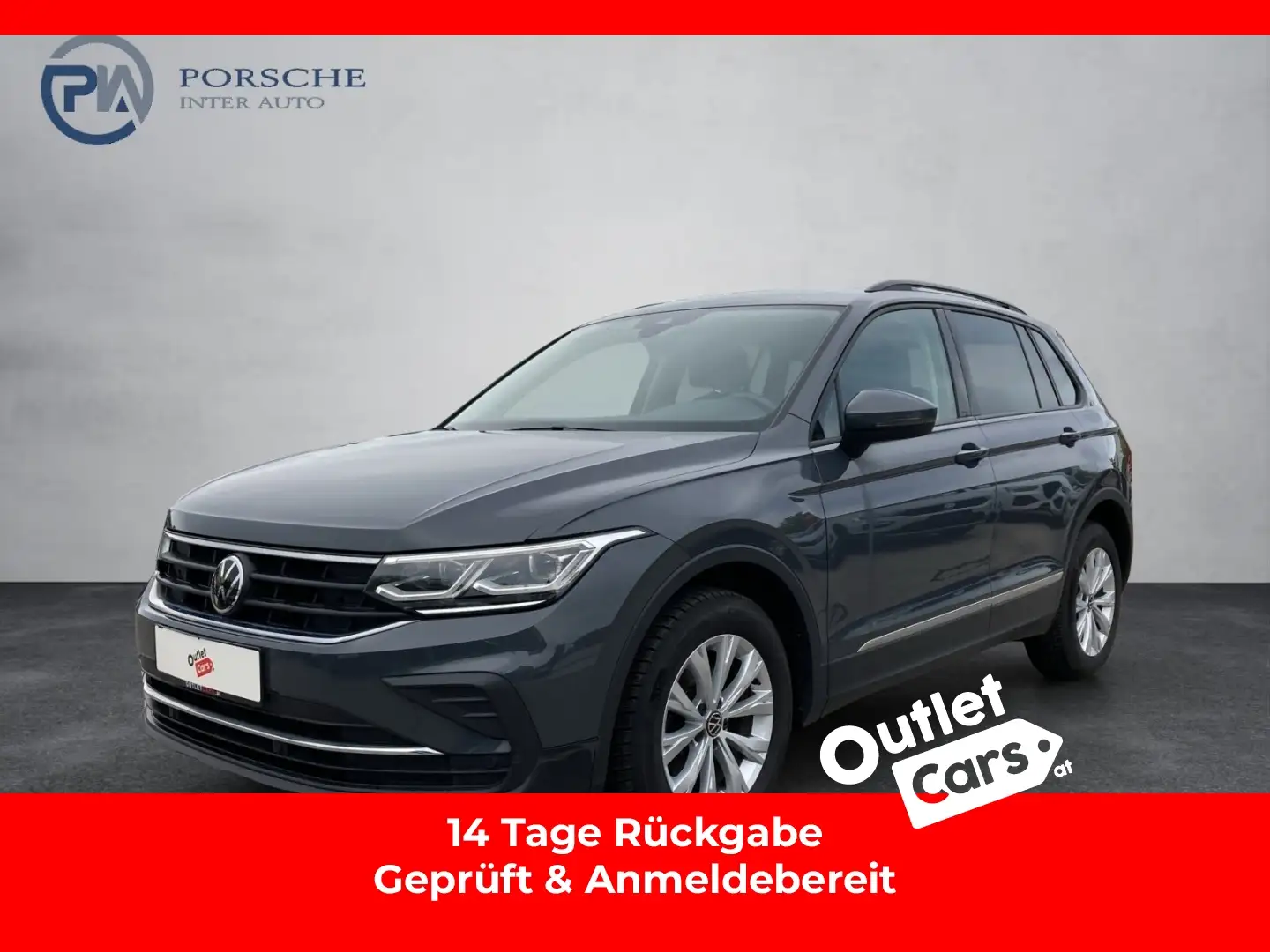 Volkswagen Tiguan Life TDI ACC+Leder+Navi+DynLicht+KlimaA Grau - 1