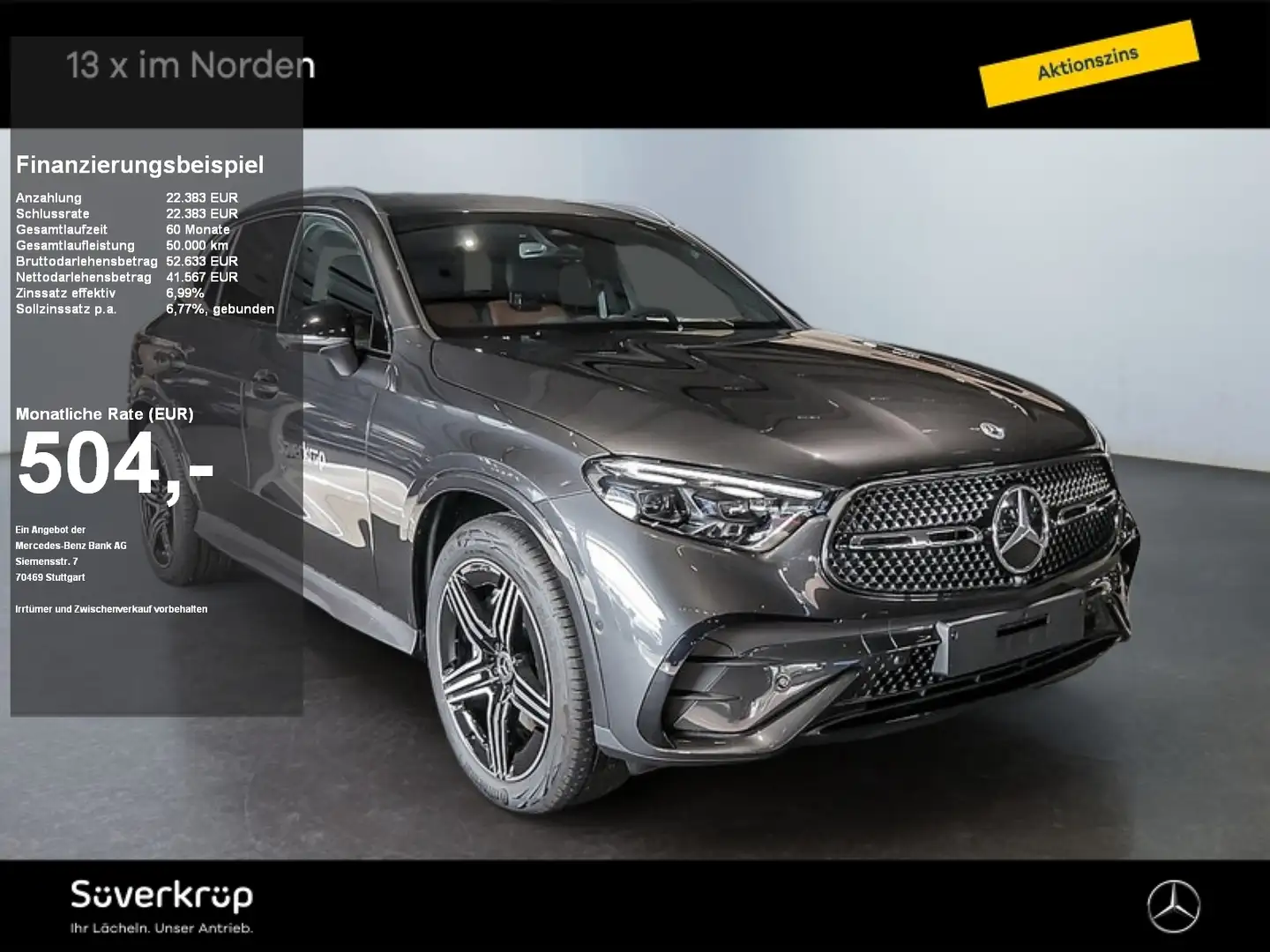 Mercedes-Benz GLC 220 d 4M AMG NIGHT SPUR AHK 360 PDC SHZ Grau - 1