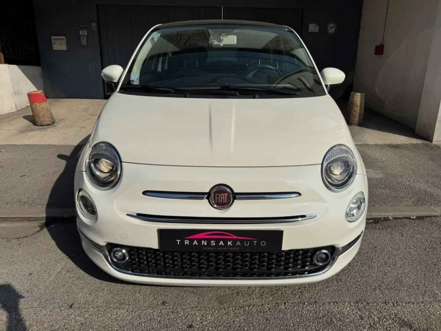 Fiat 500 SERIE 6 1.2L 69 CV BVA Pack Lounge Toit ouvrant Blanc - 2