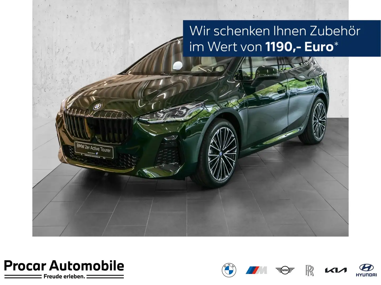 BMW 225 e xDrive M Sport Travel Pak. HUD LED AHK Verde - 1