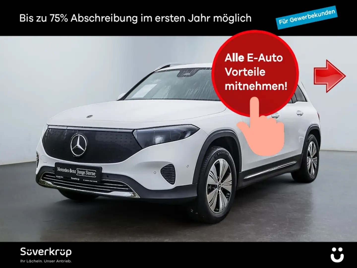 Mercedes-Benz EQB 300 4M , PROGRESSIVE AHK DISTR KAMERA SPUR Weiß - 1